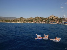 Relajandose en el mediterráneo