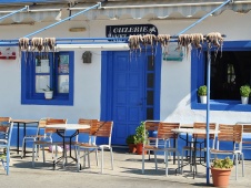 Calamar fresco y mariscos en Lipsi